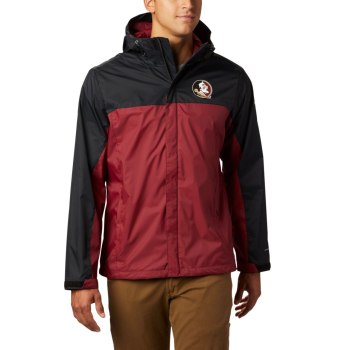 Columbia Collegiate Glennaker Storm - Florida State, Chamarras Negros Rojos Oscuro Para Hombre | 573